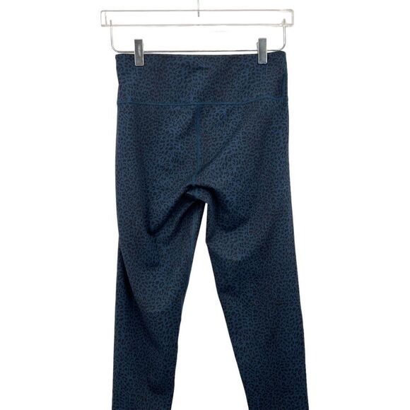 Sweaty Betty Leggings Women's Mediuml Black Blue Leopard Print Full Length - Picture 10 of 13